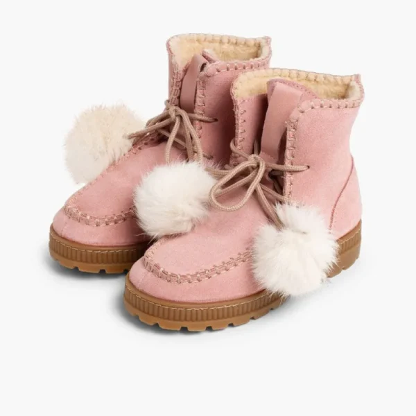 Pisamonas Botas Com Pompons Camurca Menina Cheap