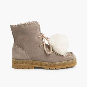 Pisamonas Botas Com Pompons Camurca Menina Cheap