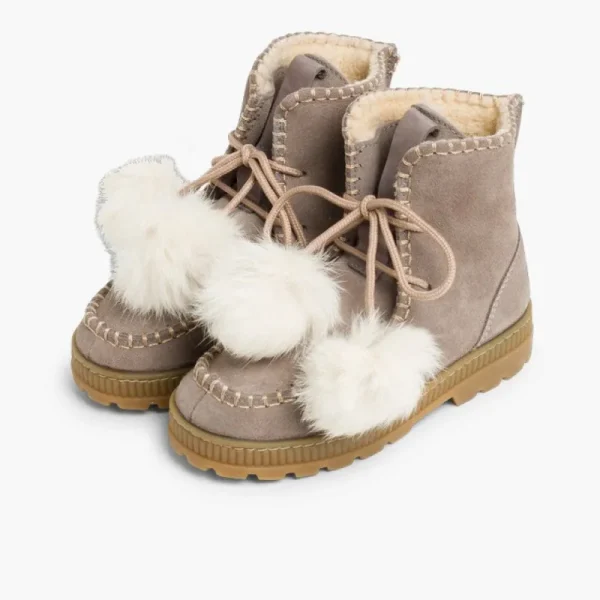 Pisamonas Botas Com Pompons Camurca Menina Cheap
