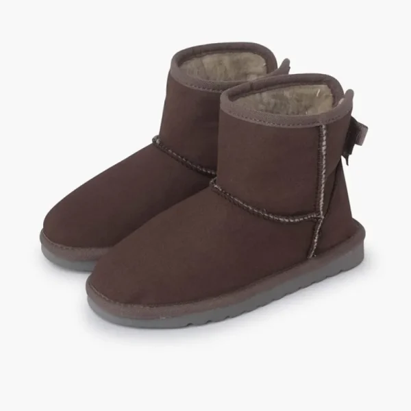 Pisamonas Botas Tipo Australianas Laco Lateral Cor Castanho Hot