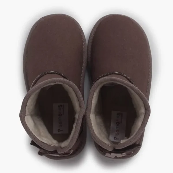 Pisamonas Botas Tipo Australianas Laco Lateral Cor Castanho Hot