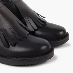 Pisamonas Botins Pele Menina Lingueta Franjas Clearance
