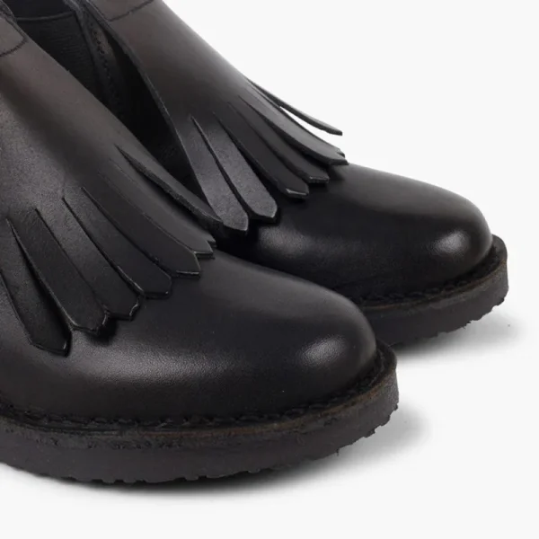 Pisamonas Botins Pele Menina Lingueta Franjas Clearance