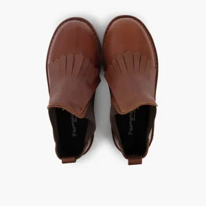 Pisamonas Botins Pele Menina Lingueta Franjas Clearance