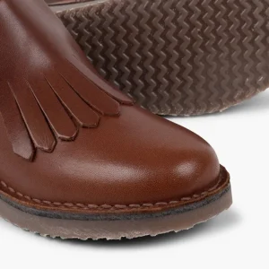 Pisamonas Botins Pele Menina Lingueta Franjas Clearance