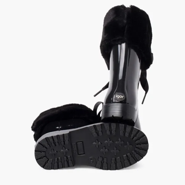 Pisamonas Galochas Campera Rebordo Pelo Suave E Laco Fashion