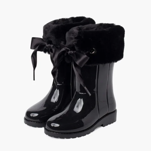 Pisamonas Galochas Campera Rebordo Pelo Suave E Laco Fashion