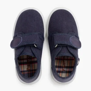 Pisamonas Sapatilhas Lona Fecho Aderente Detalhe Pele Cor Azul Jeans Sale