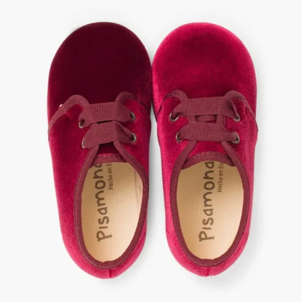 Pisamonas Sapatos De Veludo Atacadores Gorgorao New