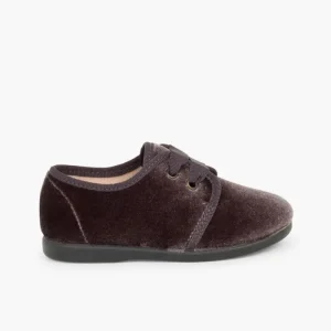 Pisamonas Sapatos De Veludo Atacadores Gorgorao New