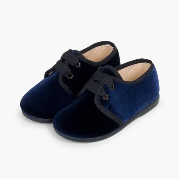 Pisamonas Sapatos De Veludo Atacadores Gorgorao New