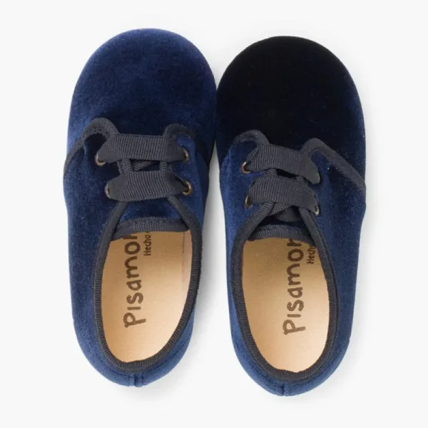 Pisamonas Sapatos De Veludo Atacadores Gorgorao New