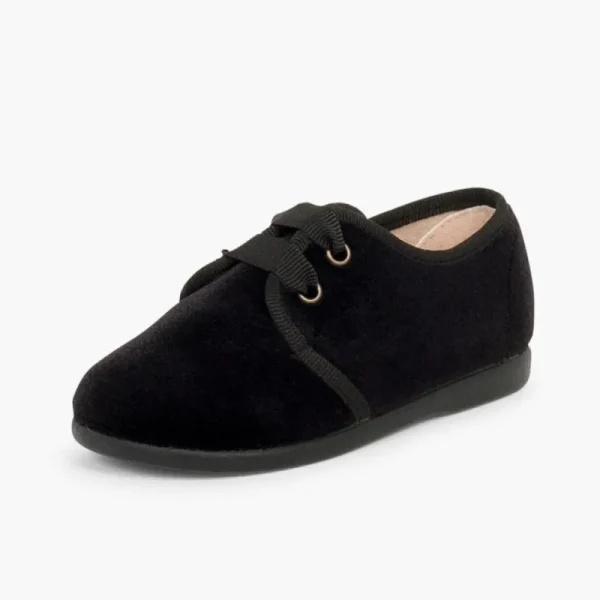 Pisamonas Sapatos De Veludo Atacadores Gorgorao New