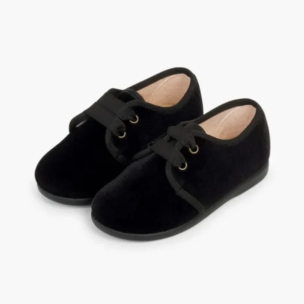 Pisamonas Sapatos De Veludo Atacadores Gorgorao New