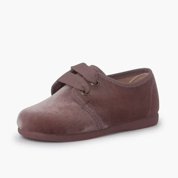 Pisamonas Sapatos De Veludo Atacadores Gorgorao New