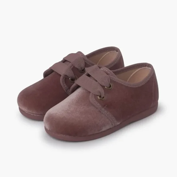 Pisamonas Sapatos De Veludo Atacadores Gorgorao New