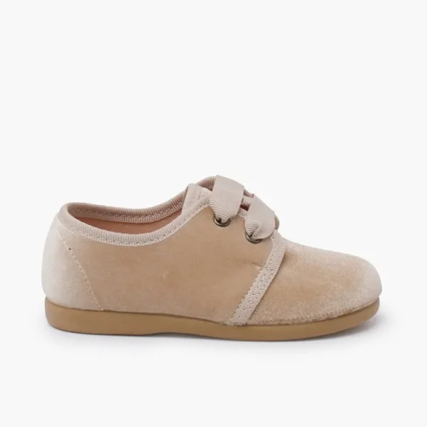Pisamonas Sapatos De Veludo Atacadores Gorgorao New