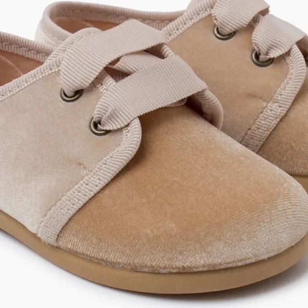 Pisamonas Sapatos De Veludo Atacadores Gorgorao New