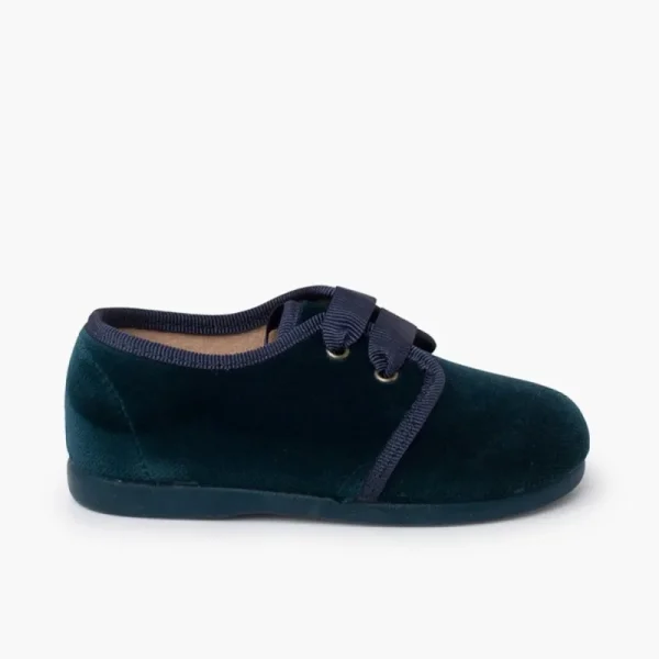 Pisamonas Sapatos De Veludo Atacadores Gorgorao New