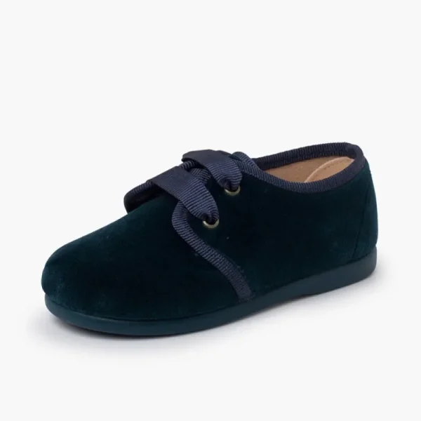 Pisamonas Sapatos De Veludo Atacadores Gorgorao New