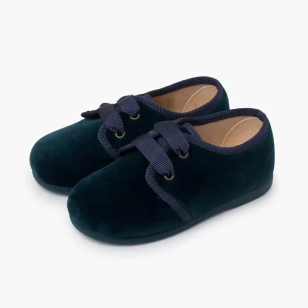 Pisamonas Sapatos De Veludo Atacadores Gorgorao New