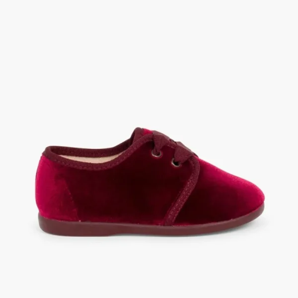 Pisamonas Sapatos De Veludo Atacadores Gorgorao New