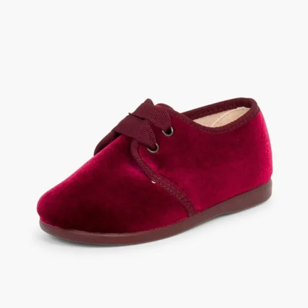 Pisamonas Sapatos De Veludo Atacadores Gorgorao New