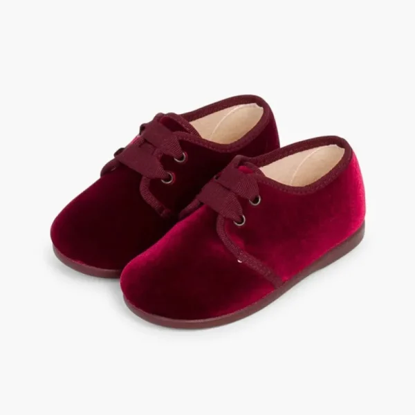 Pisamonas Sapatos De Veludo Atacadores Gorgorao New